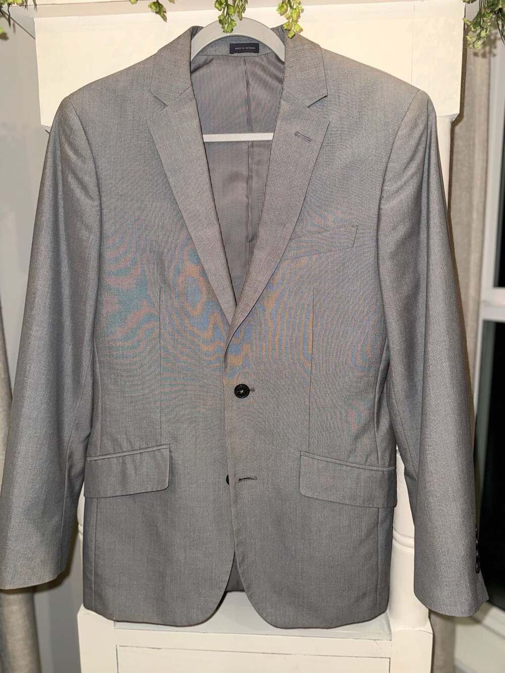 Madison Modern Fit Gray Suit Jacket Blazer Size 36R